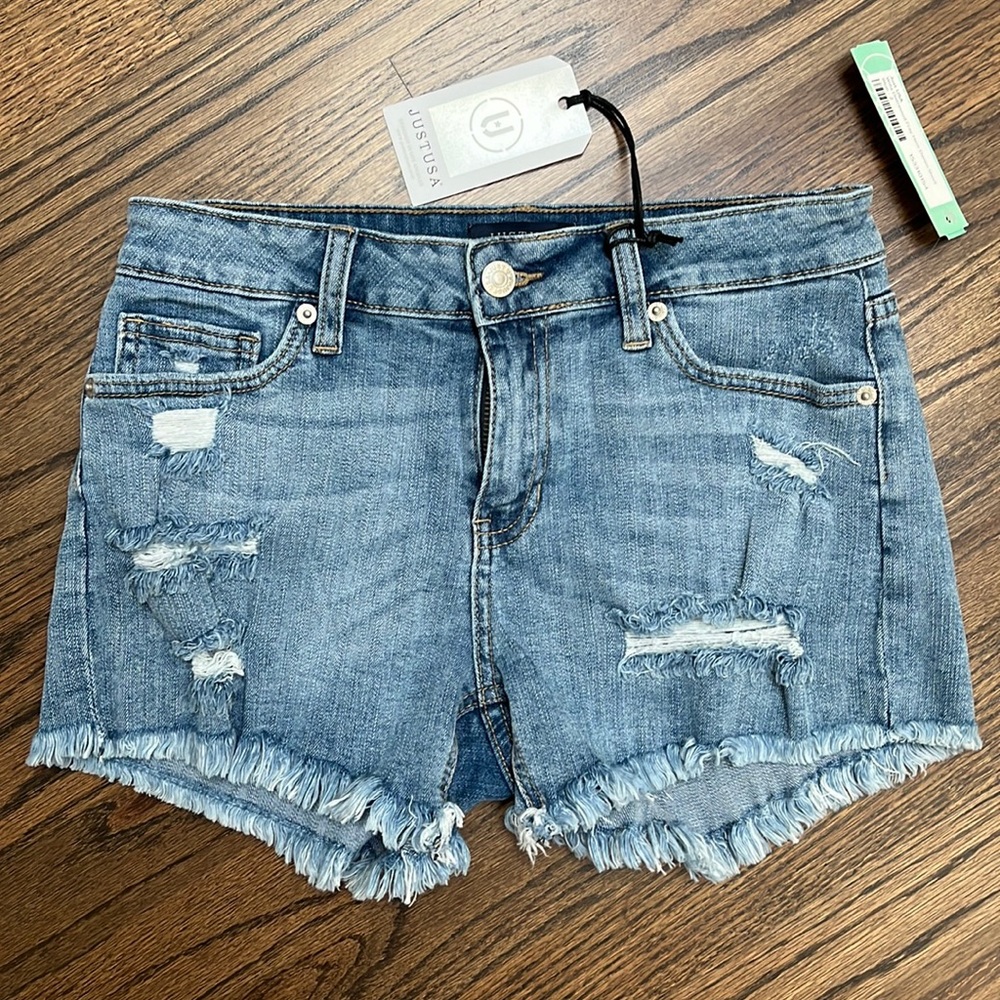 Just USA Willa Frey Hem Denim Shorts